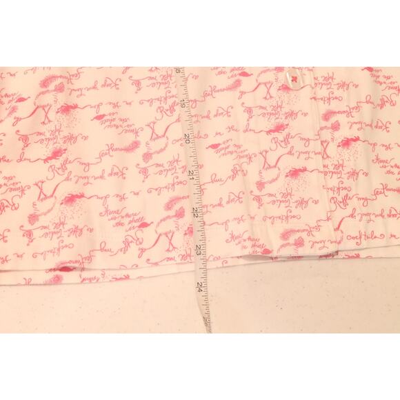 Lilly Pulitzer Pajama Set Womens Large Flamingo Print Button Up Sleepwear - Picture 14 of 15